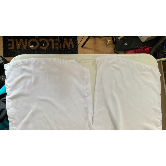 PLT White Sheer Wide Leg Drawstring Pants Size 12 Resort Beach Vacation - Picture 10 of 15